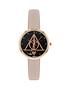  image of harry-potter-black-and-pink-dial-pink-faux-leather-strap-watch