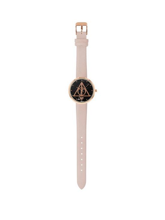 stillFront image of harry-potter-black-and-pink-dial-pink-faux-leather-strap-watch