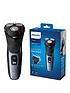  image of philips-series-3000-wet-amp-dry-menrsquos-electric-shaver-with-a-5d-pivot-amp-flex-headsshiny-blue-s313351