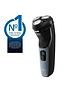  image of philips-series-3000-wet-amp-dry-menrsquos-electric-shaver-with-a-5d-pivot-amp-flex-headsshiny-blue-s313351