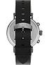  image of timex-black-and-silver-detail-chronograph-dial-black-leather-strap-mens-watch