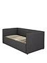 image of hayden-fabric-day-bed-with-high-level-trundle-and-mattress-options-buy-and-save