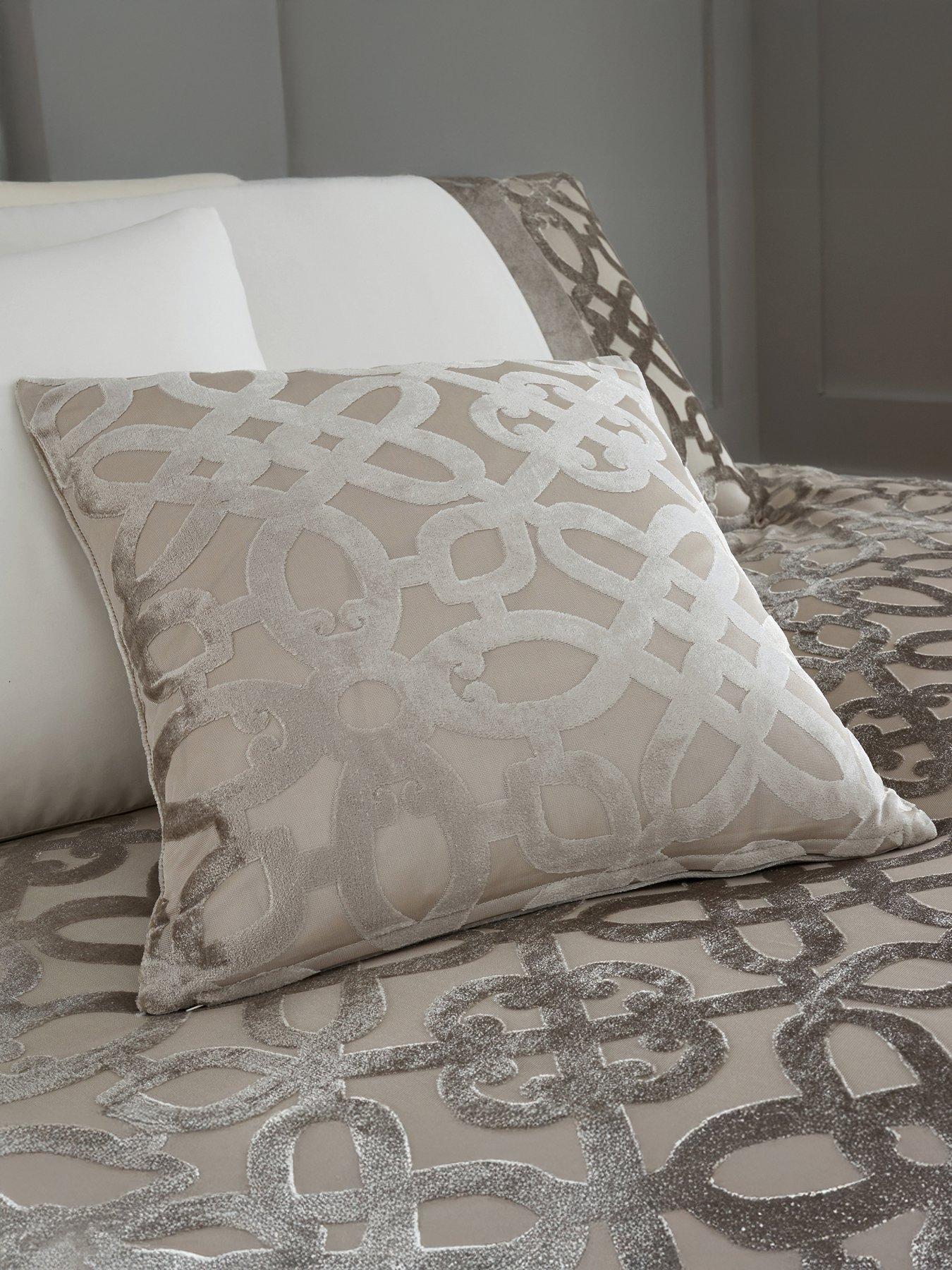 catherine-lansfield-lattice-cut-velvet-cushion-natural