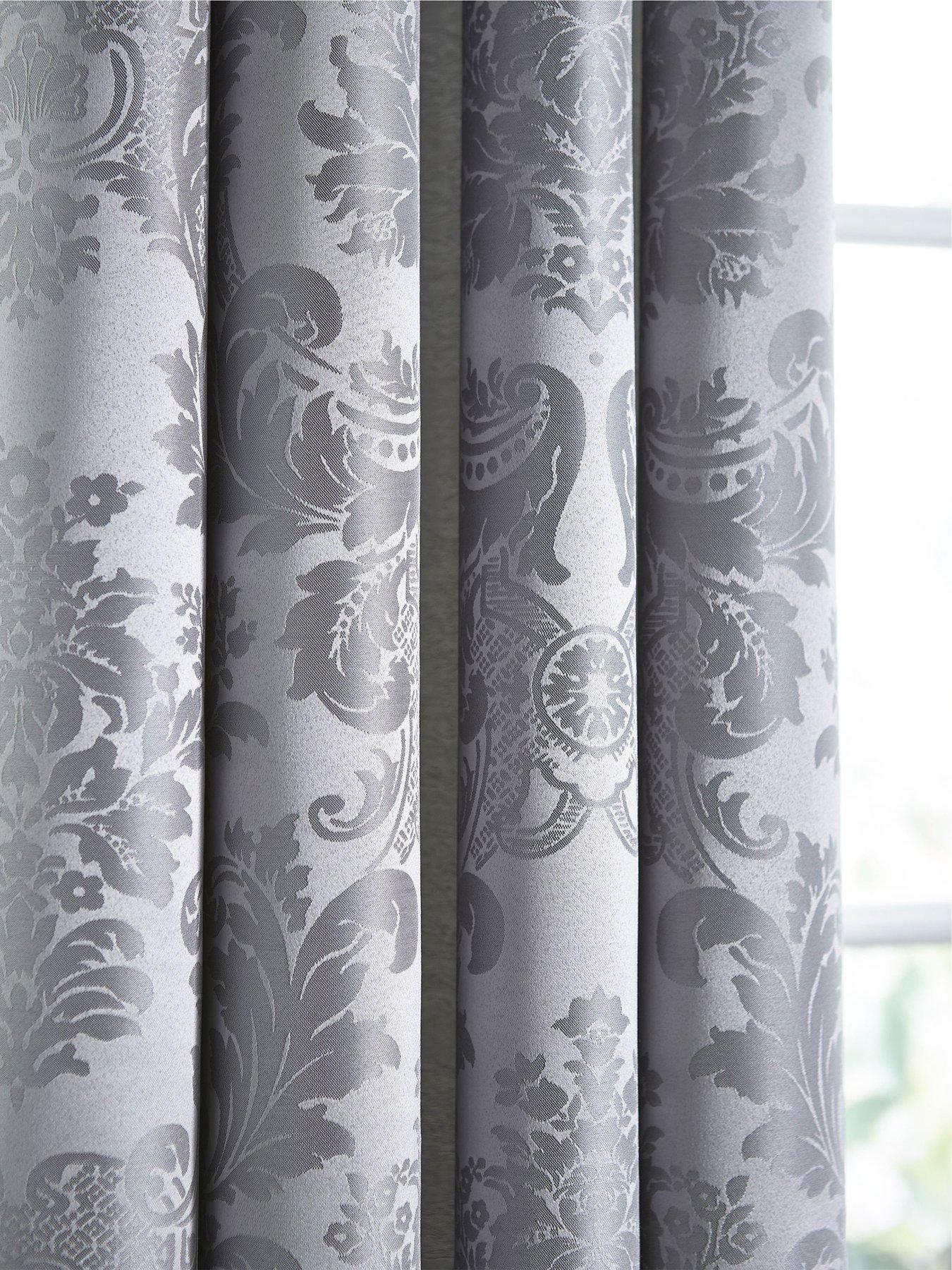  image of catherine-lansfield-damask-jacquard-eyelet-linednbspcurtains