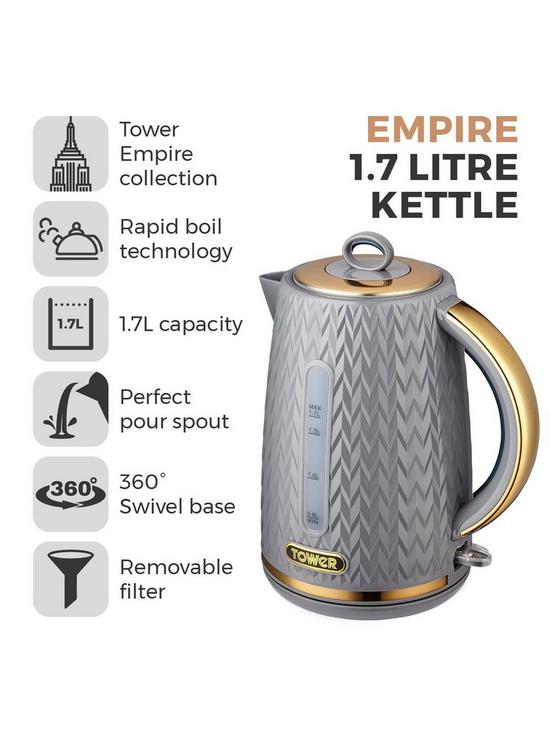 stillFront image of tower-empire-17l-textured-kettle-grey