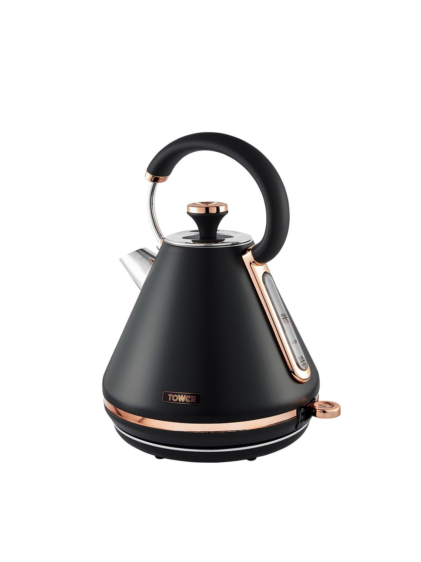 Image 1 of 6 of Tower Cavaletto 1.7L Pyramid Kettle - Black &amp; Rose Gold