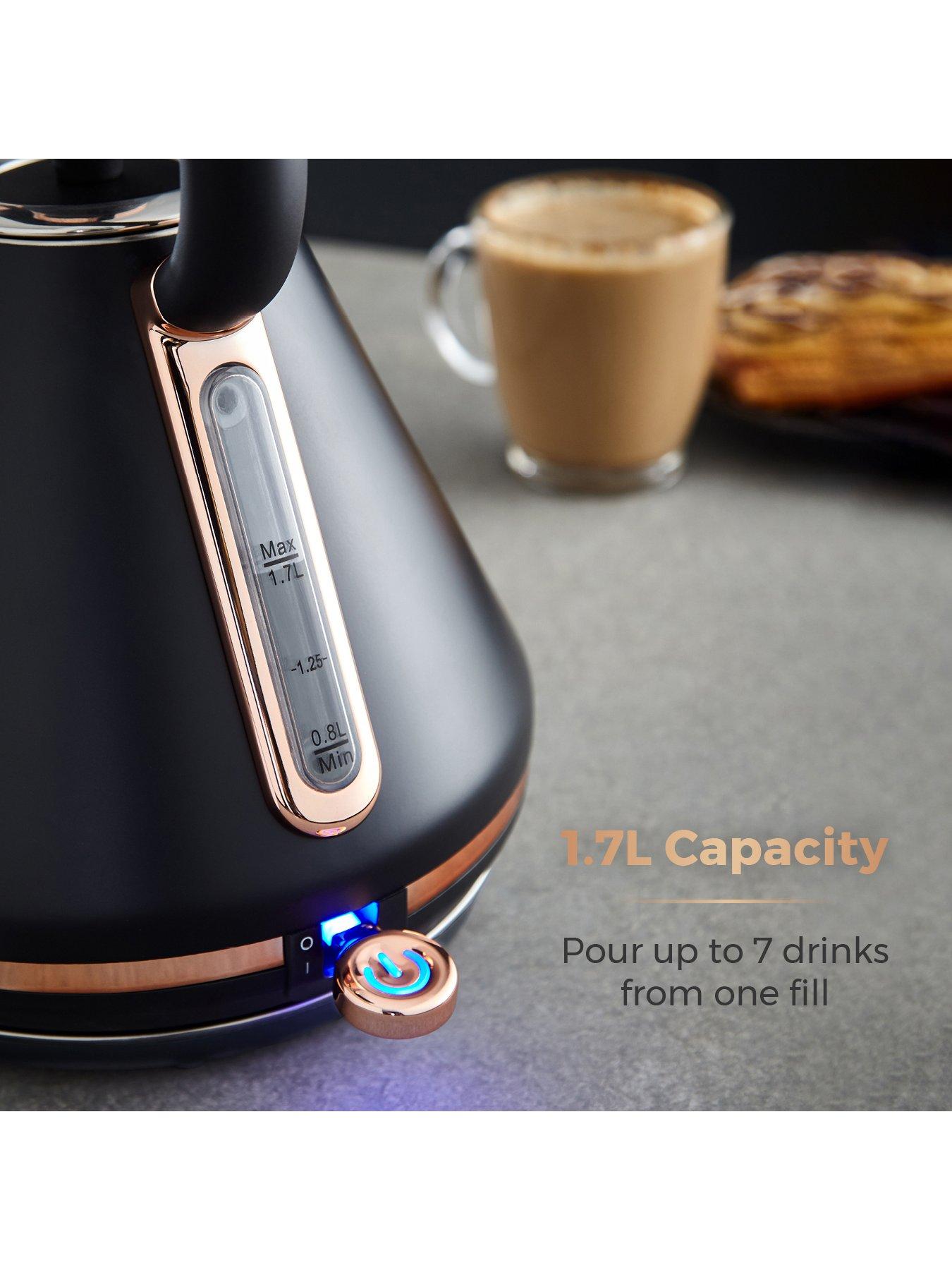 Image 5 of 6 of Tower Cavaletto 1.7L Pyramid Kettle - Black &amp; Rose Gold