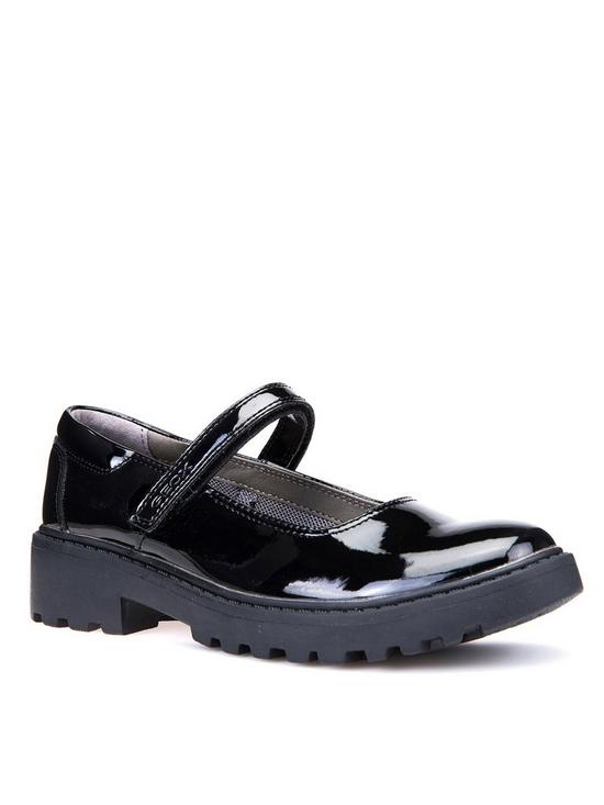 front image of geox-girls-casey-patent-mary-jane-school-shoe-black