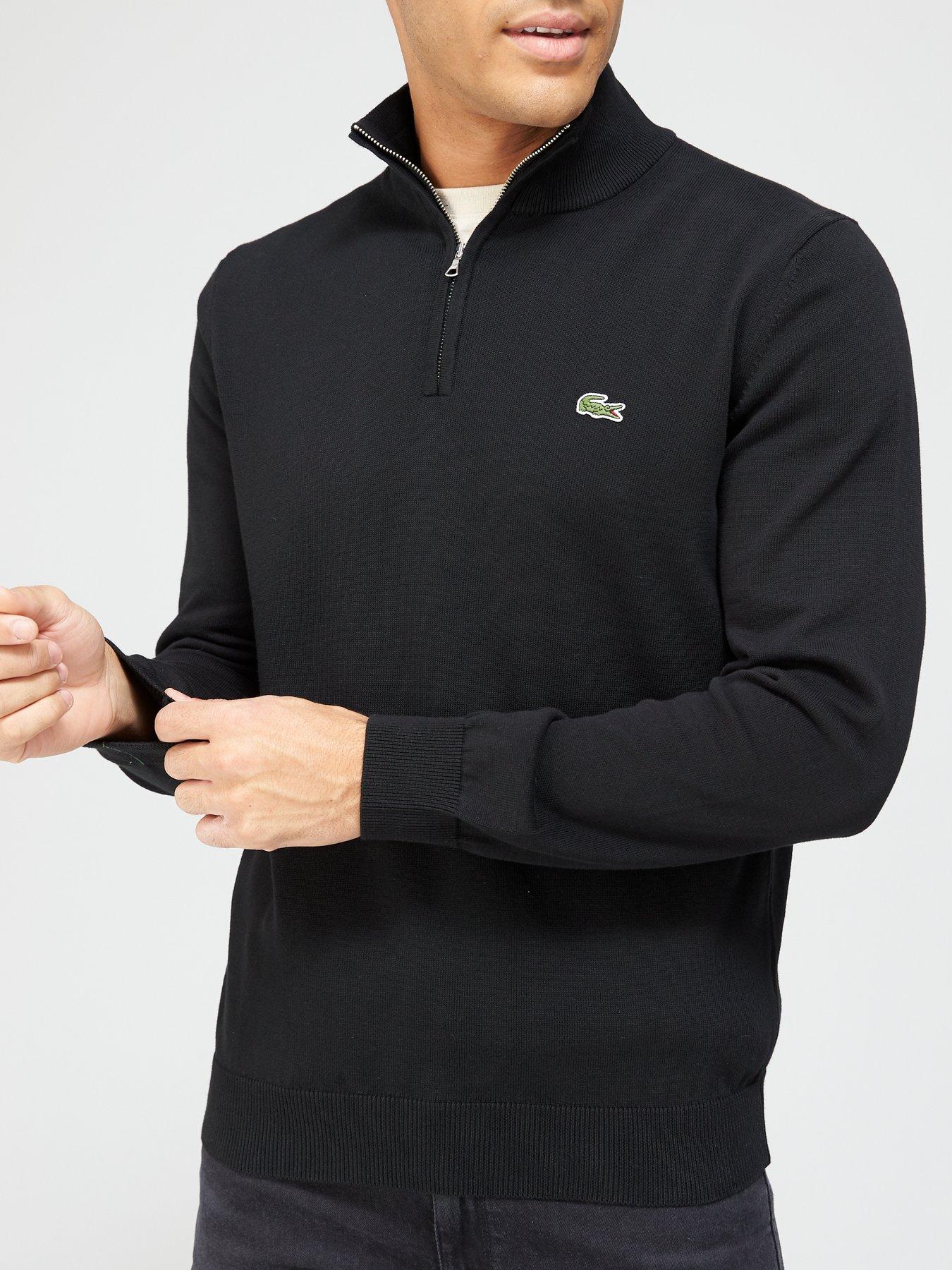 Lacoste Half Zip Knit Jumper Black littlewoods