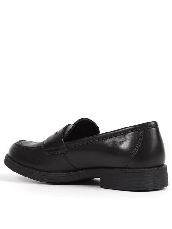 stillFront image of geox-girls-agata-leather-loafer-school-shoes-black