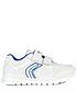  image of geox-boys-pavel-white-school-trainer-white-blue