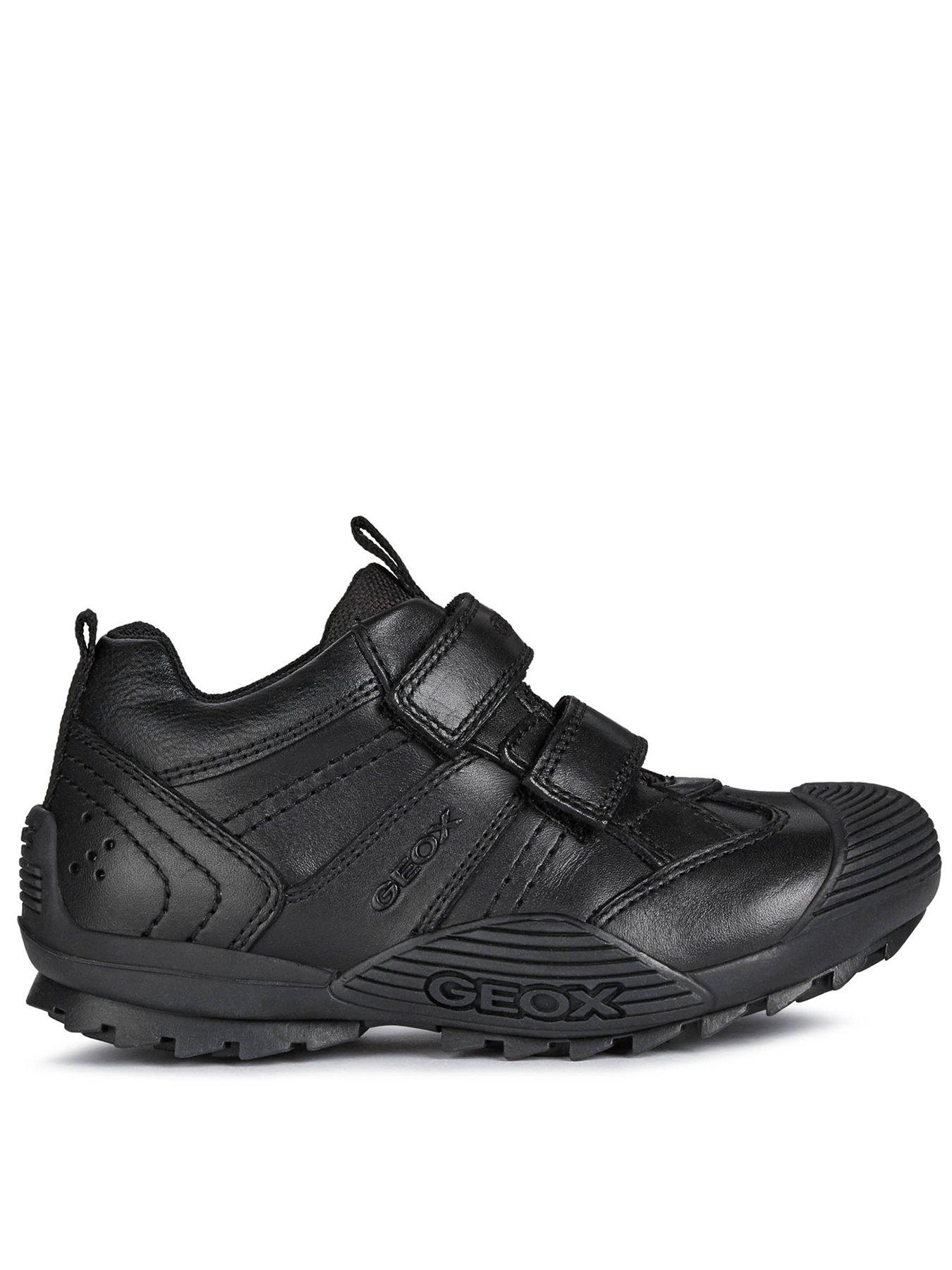 Image 3 of 6 of Geox Boys Savage Leather Strap School Shoe - Black