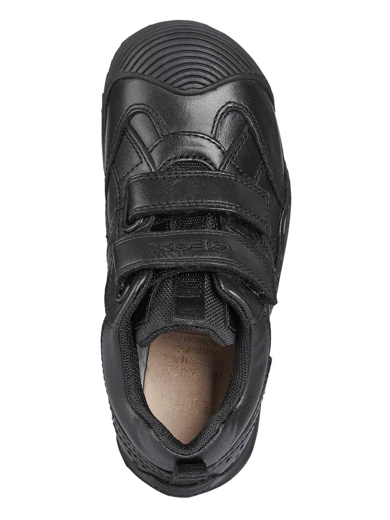 Image 4 of 6 of Geox Boys Savage Leather Strap School Shoe - Black