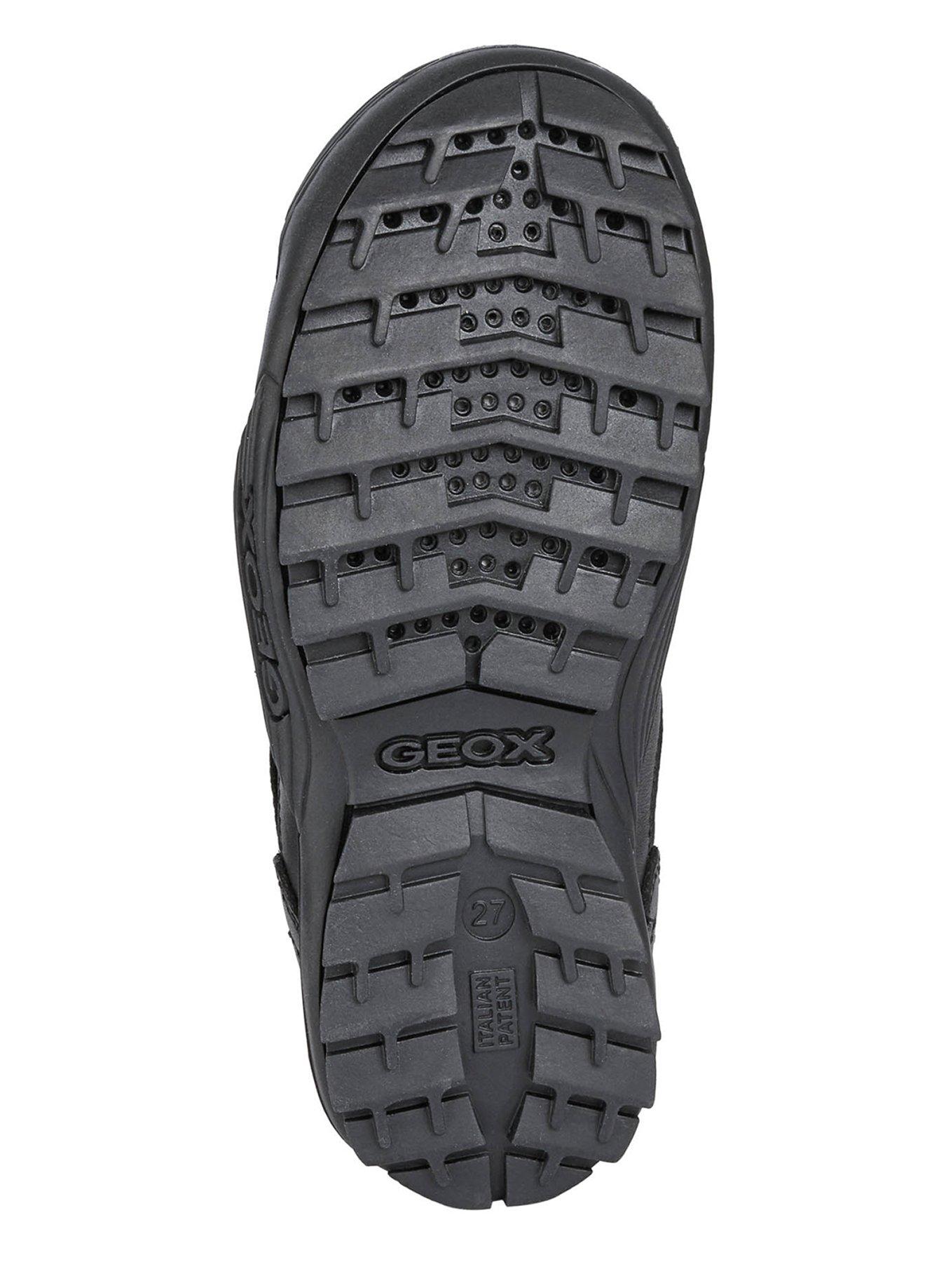 Image 5 of 6 of Geox Boys Savage Leather Strap School Shoe - Black