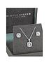  image of simply-silver-gift-boxed-sterling-silver-925-square-halo-solitaire-jewellery-set