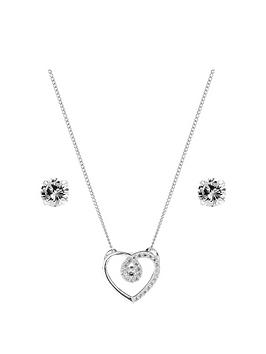 Simply Silver Simply Silver Cubic Zirconia Heart Set Picture