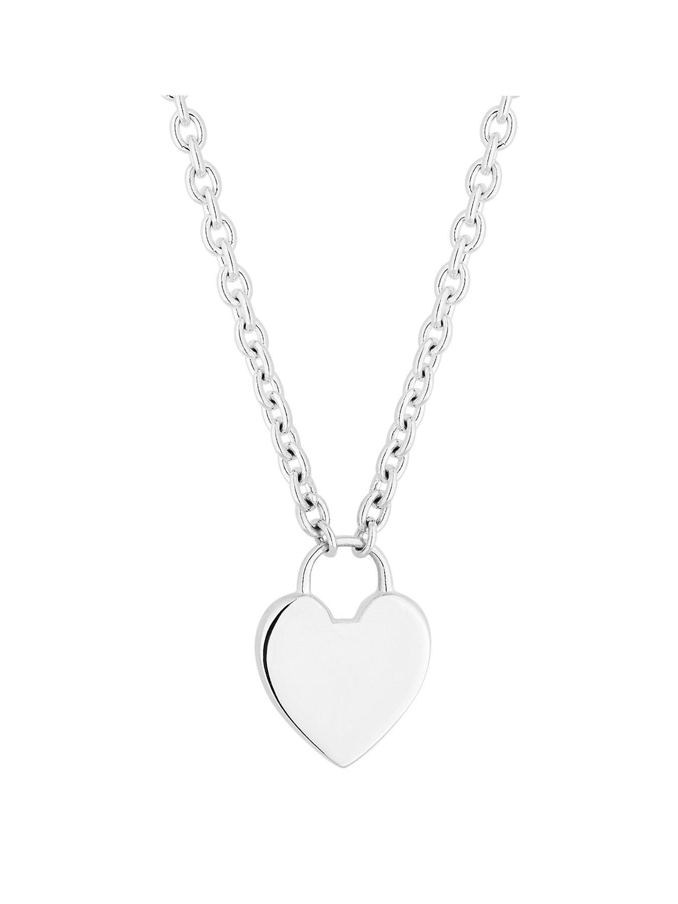 Adaleen - Dancing Crystal Heart Lock Necklace