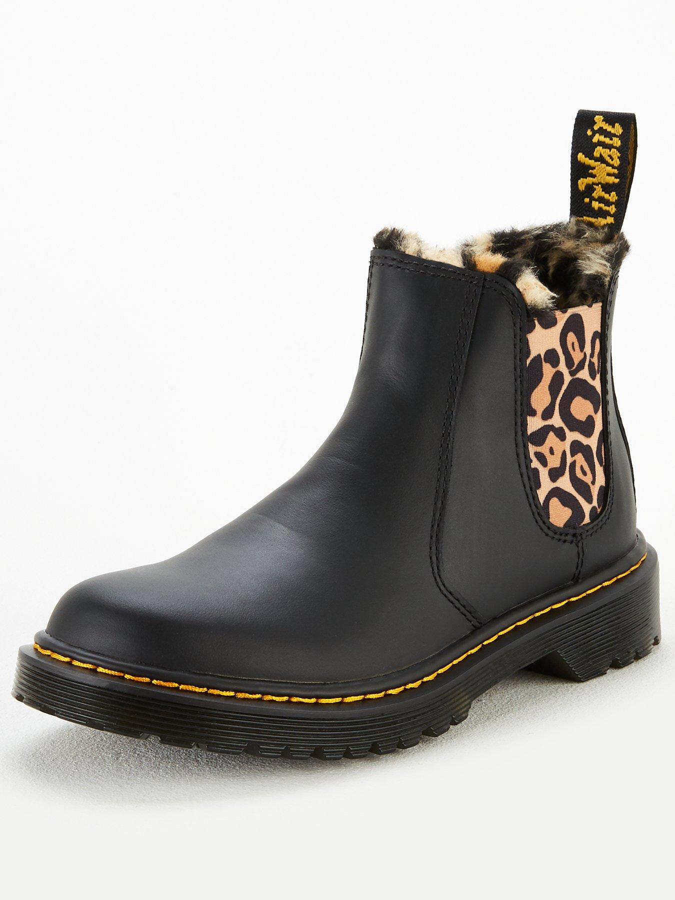 dr martens leonore fur lined black