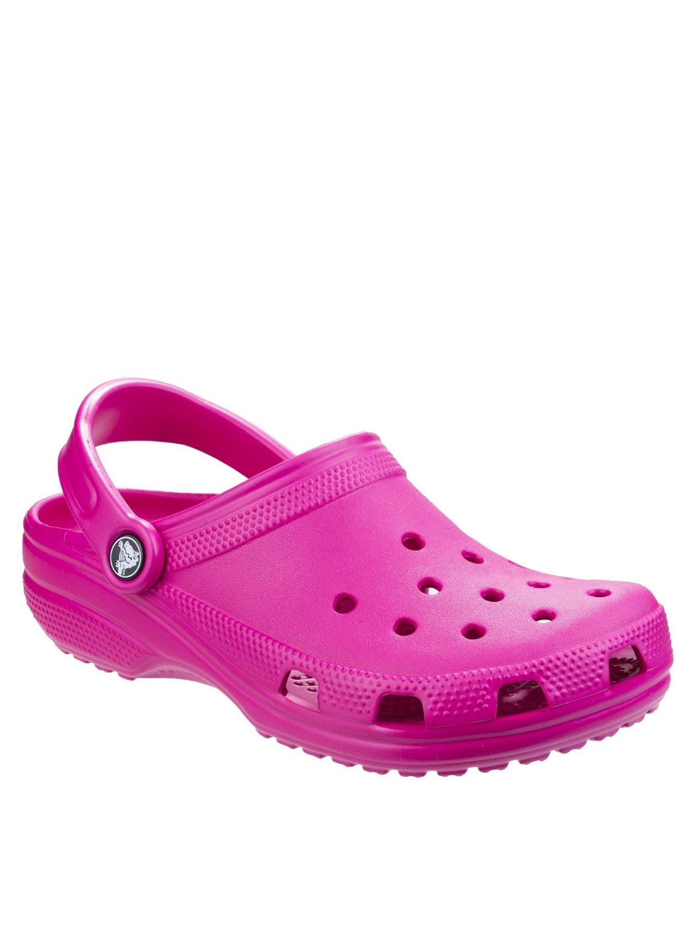 pink and purple crocs