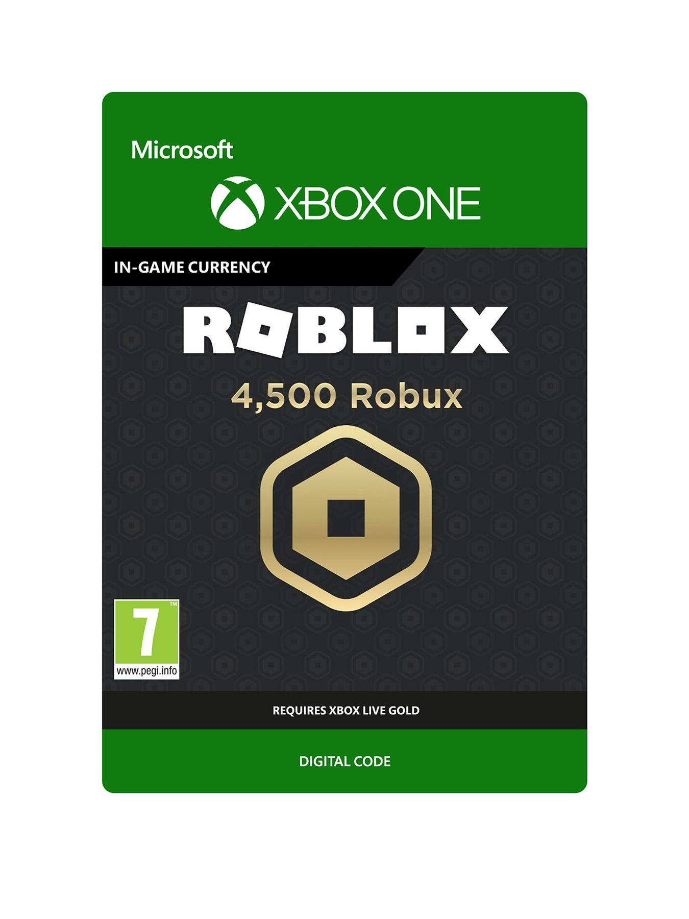 Xbox One 4 500 Robux For Xbox Digital Download Littlewoods Com - roblox 160 robux direct top up 160 robux this is not a gift card or a code direct top up only