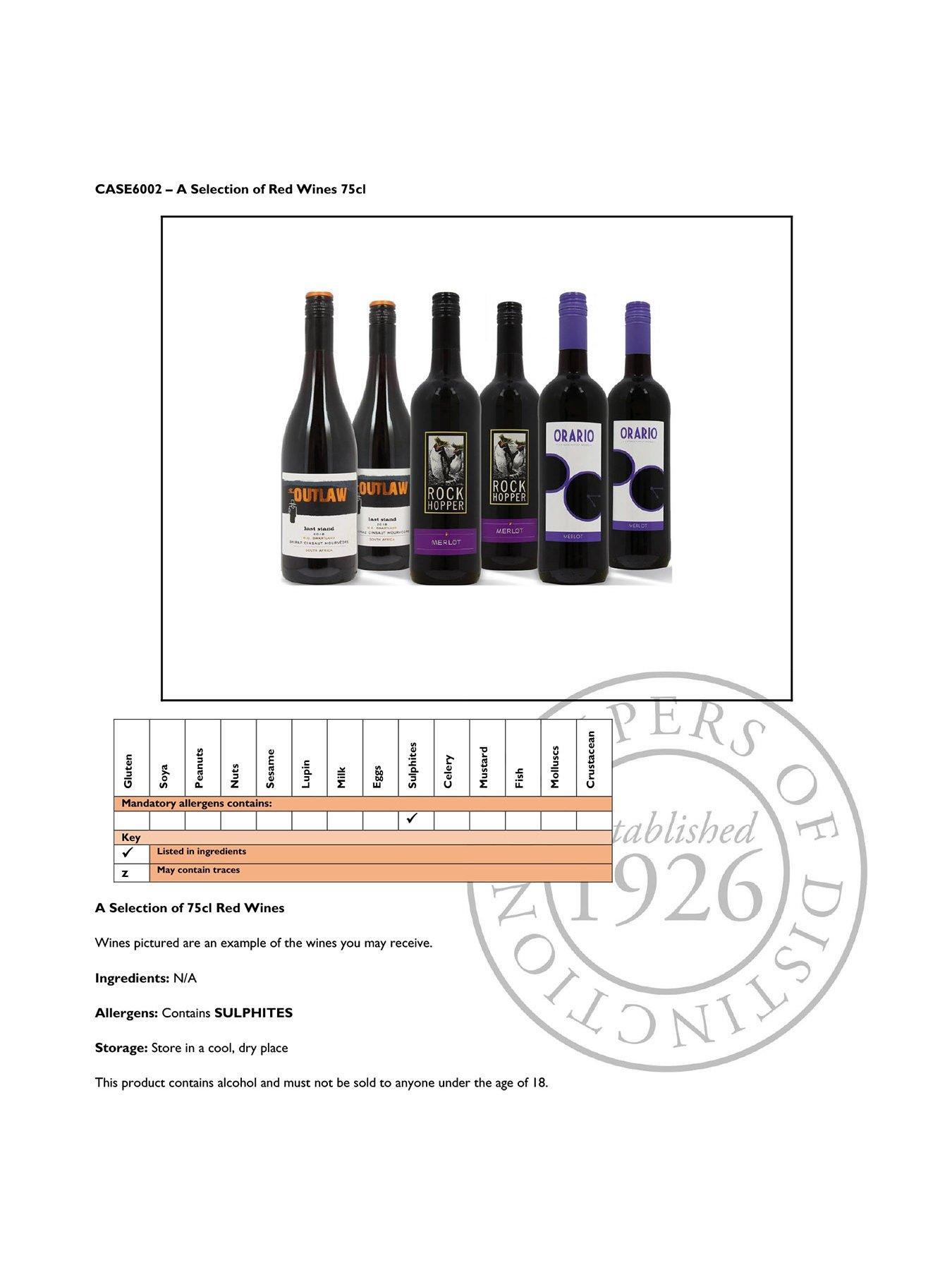 Mixed Case of Red Wines