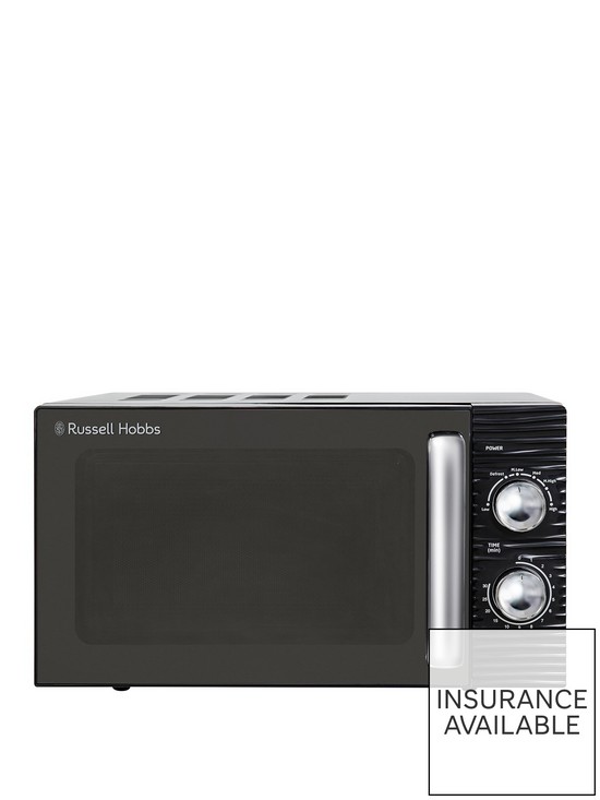 front image of russell-hobbs-rhm1731-inspire-black-compact-manual-microwave