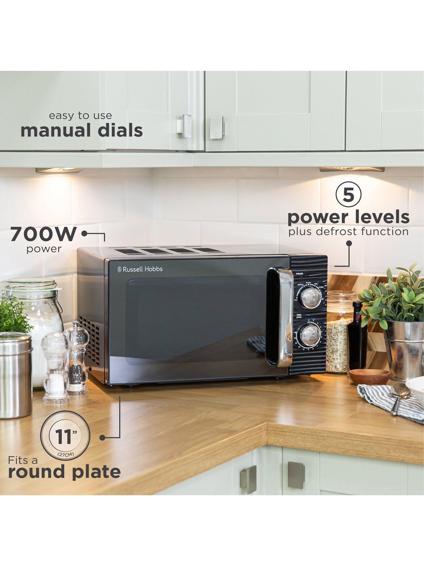 image of russell-hobbs-rhm1731-inspire-black-compact-manual-microwave