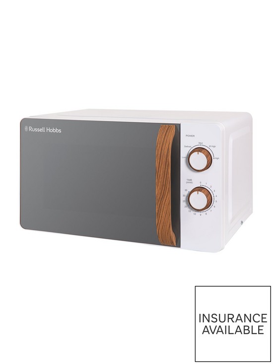 stillFront image of russell-hobbs-rhmm713-scandi-compact-white-manual-microwave