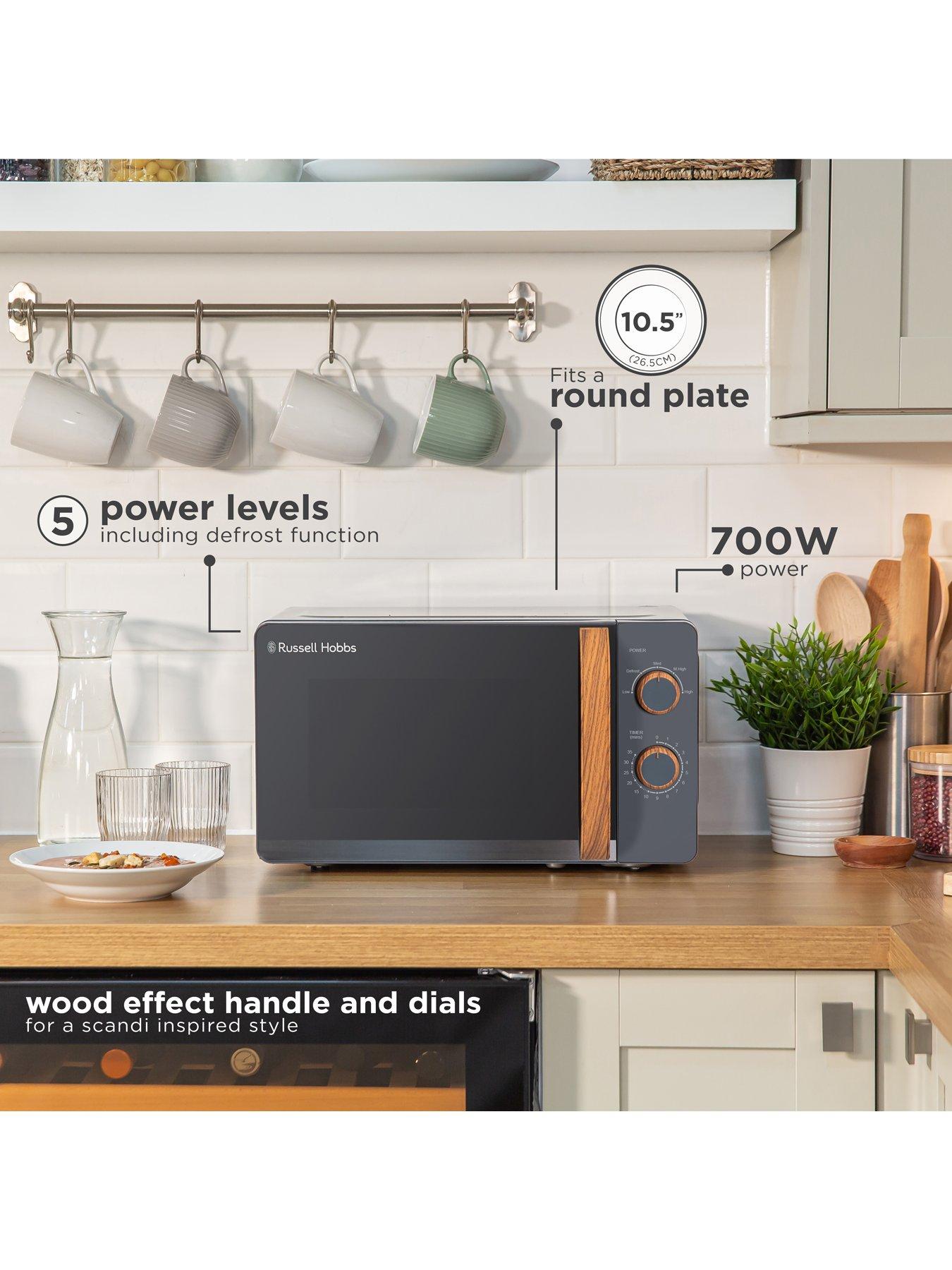 Image 7 of 8 of Russell Hobbs RHMM713G Scandi Compact Grey Manual Microwave