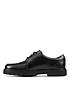  image of clarks-youth-loxham-pace-lace-up-school-shoe-black