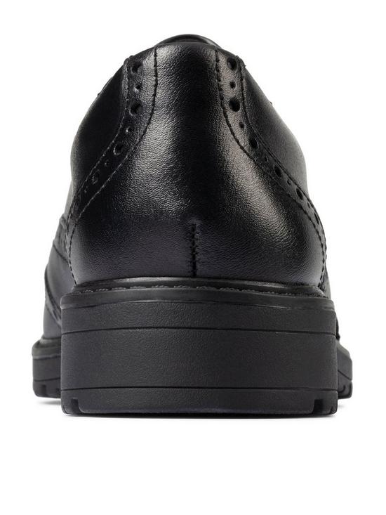 stillFront image of clarks-youth-loxham-lace-up-brogue-black
