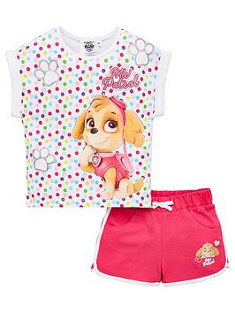 Paw Patrol Paw Patrol Girls All Over Spot Top And Short Set - Multi Picture