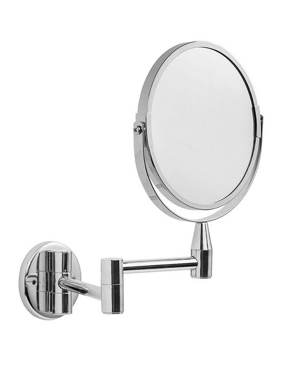 front image of croydex-britannia-small-round-magnifying-mirror