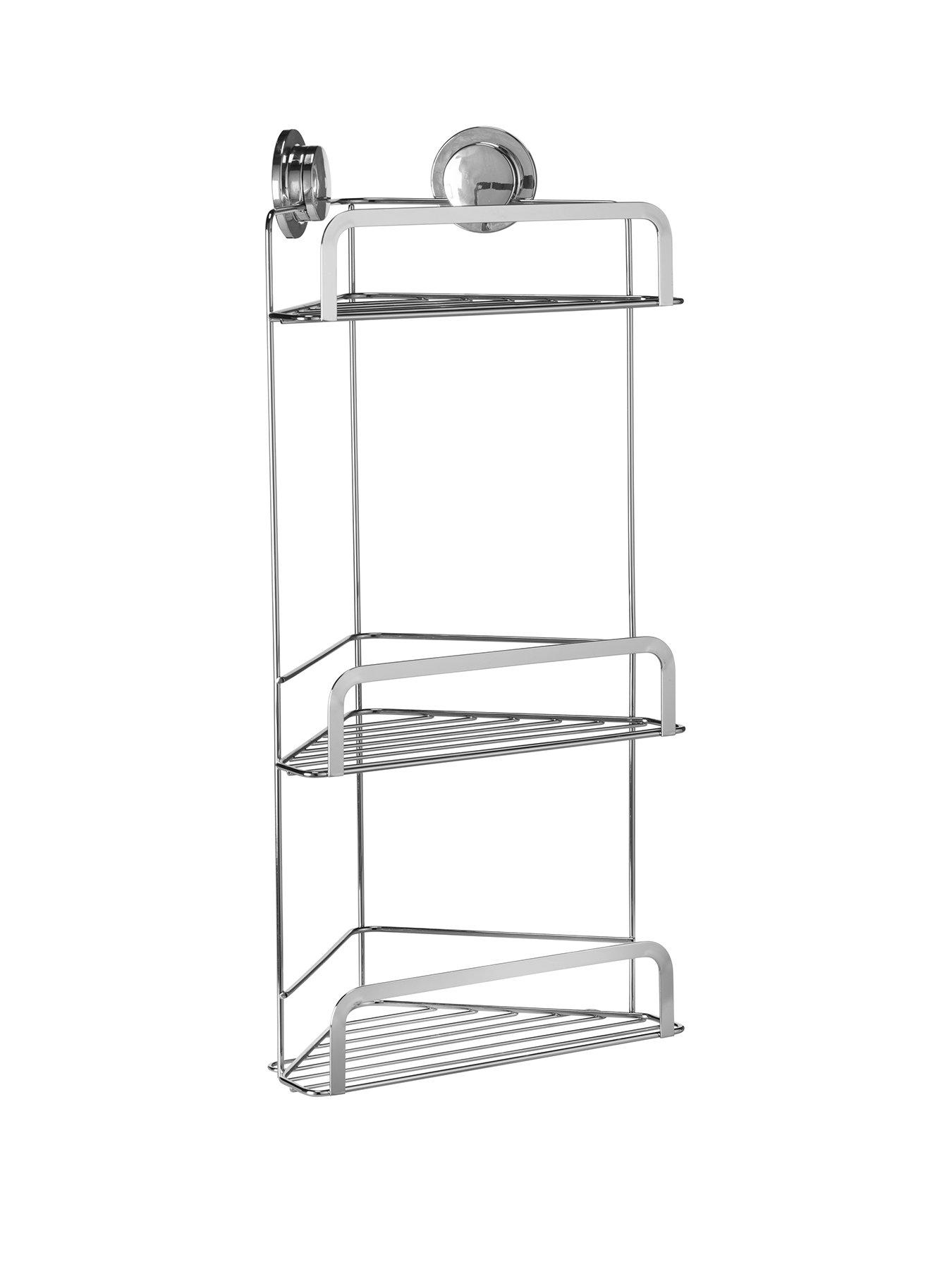 Image 2 of 5 of Croydex Stick &lsquo;N&rsquo; Lock Three-Tier Corner Basket