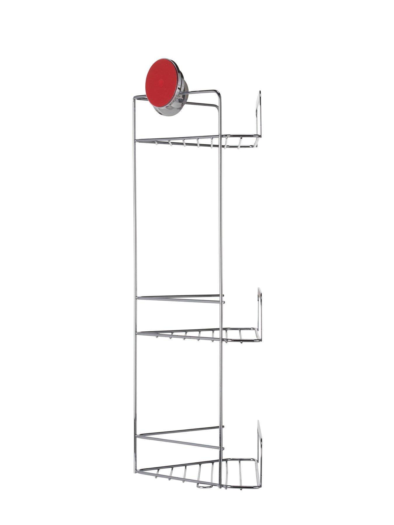 Image 4 of 5 of Croydex Stick &lsquo;N&rsquo; Lock Three-Tier Corner Basket