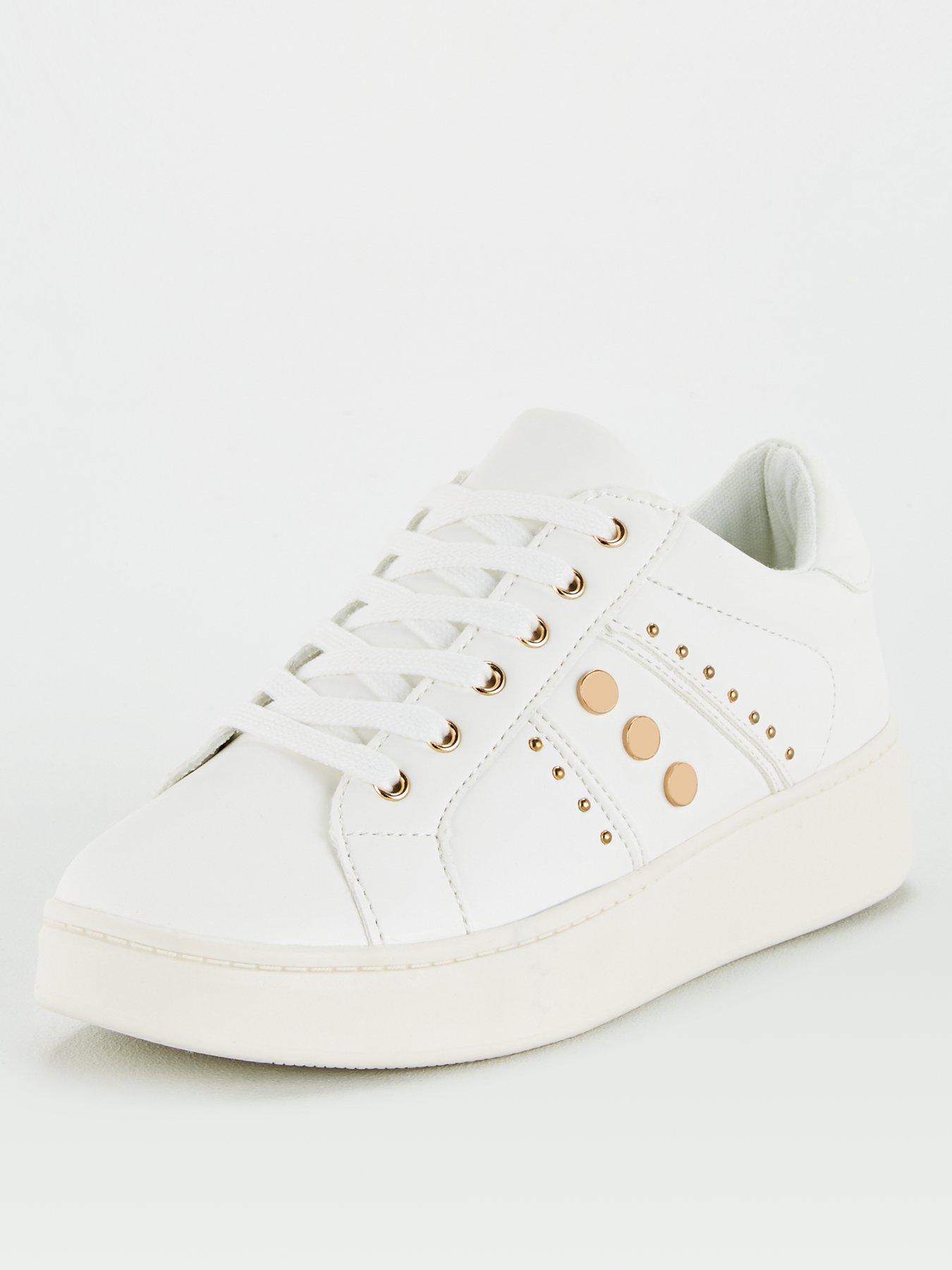 white trainers with v on side