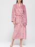  image of v-by-very-longer-length-super-soft-dressing-gown-rose-pink