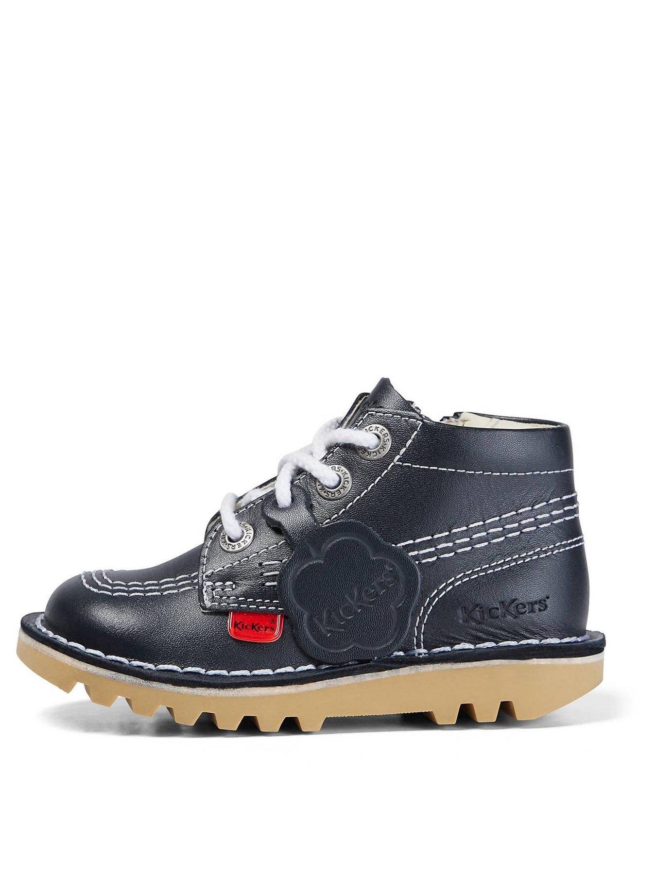 Kickers black hi zip Toddler Boots