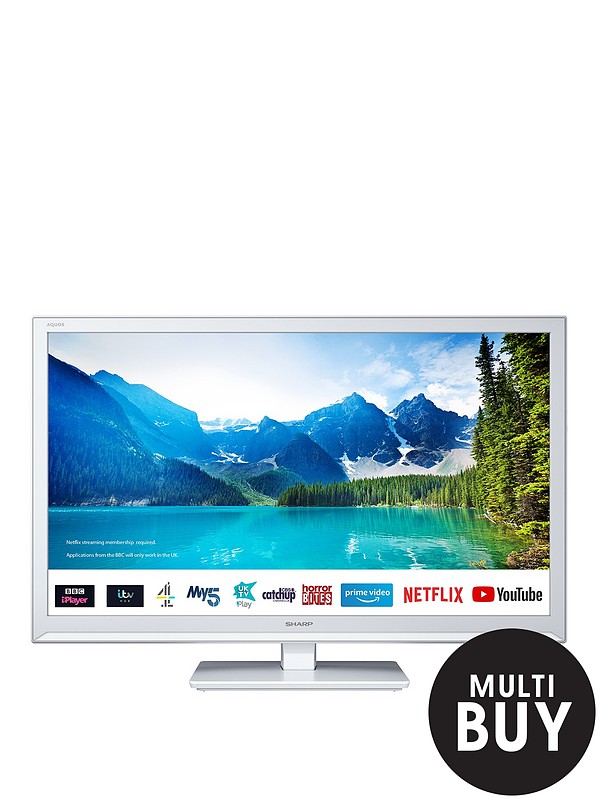 Sharp 24bc0kw 24 Inch Hd Ready Led Smart Tv With Freeview White Littlewoods Com