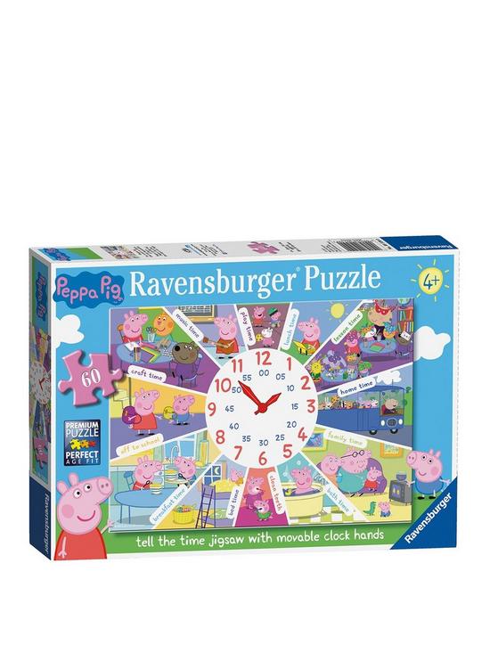 stillFront image of ravensburger-peppa-pig-jigsawnbsptwin-pack--nbsp4-in-a-box-amp-clock-puzzle