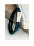  image of treat-republic-personalised-mens-dual-leather-woven-bracelet-in-teal