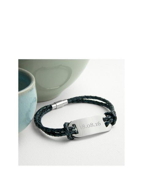 treat-republic-personalised-mens-statement-leather-bracelet-in-navy