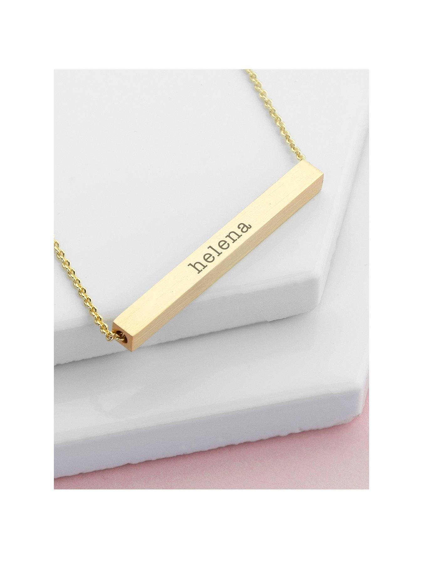undefined Personalised Horizontal Bar Necklace