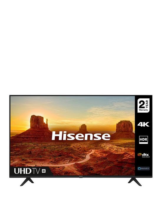 front image of hisense-h50a7100ftuk-50-inch-4k-ultra-hd-hdr-freeview-play-smart-tv-black
