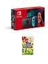  image of nintendo-switch-neon-console-with-new-super-mario-bros-u-deluxe