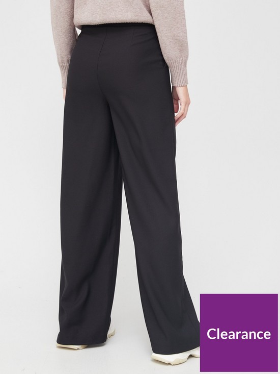 stillFront image of v-by-very-high-waisted-wide-leg-trousers-black