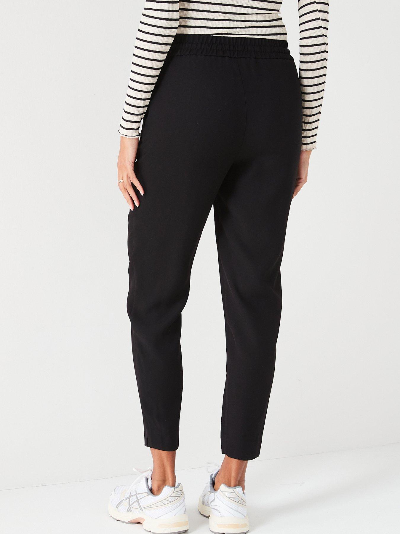 Ok Girl high waisted joggers co-ord in black