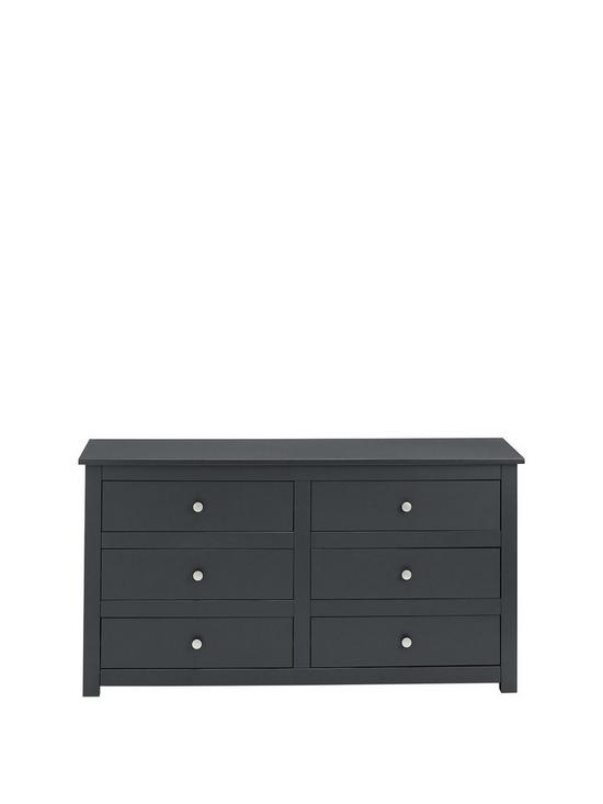 front image of julian-bowen-radley-6-drawer-chest-anthracite