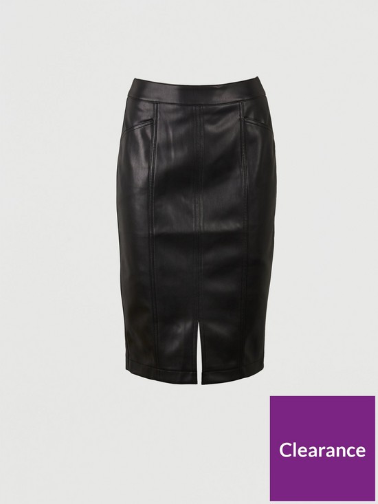 stillFront image of michelle-keegan-high-waist-punbsppencil-skirt-black