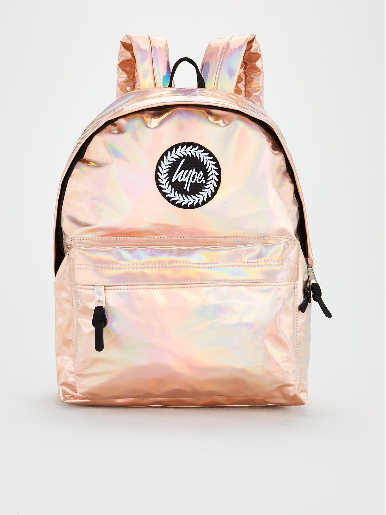 girls rose gold backpack